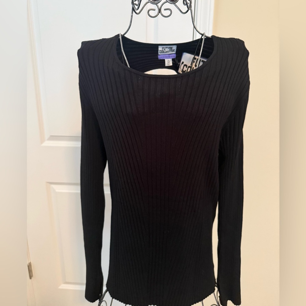 Future Collective Cut-out twist sweater by designer Kahlana Barfield Brown